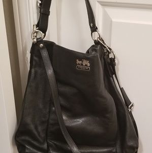 Authentic NWT Large Black Coach Purse Hobo Tote
